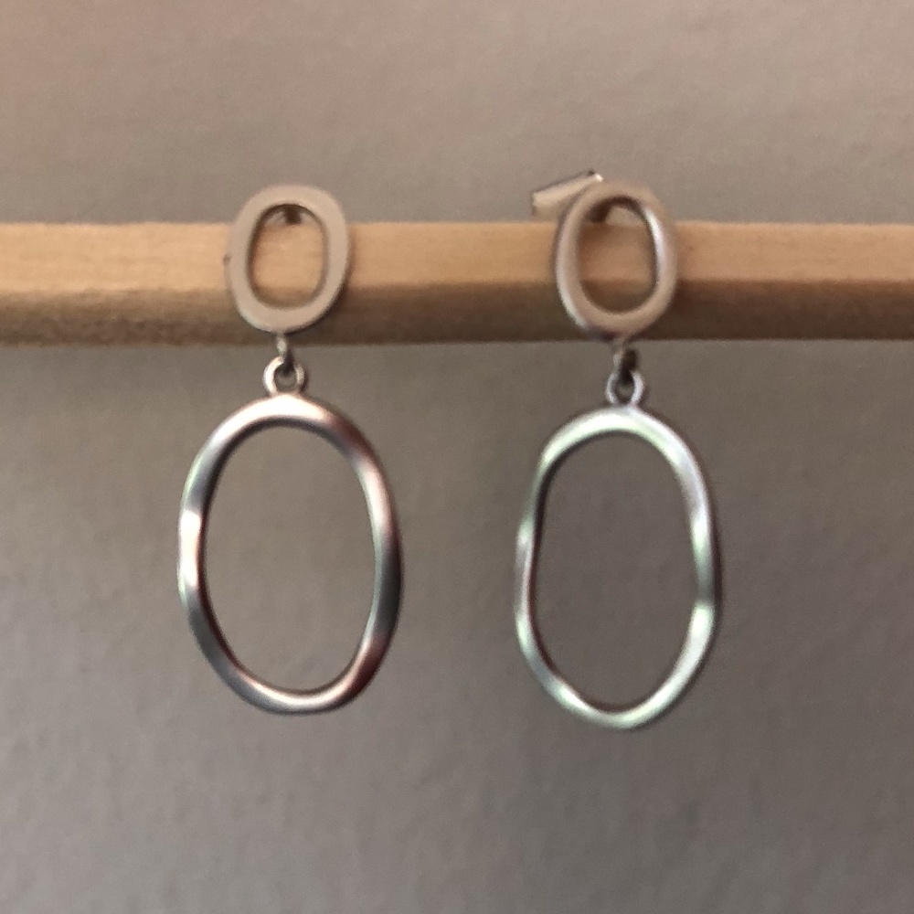 Anthropologie Silver Dangle Earrings